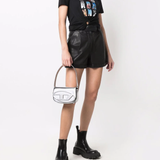 DIESEL Women Mirrored Leather 1DR Iconic Shoulder Bag