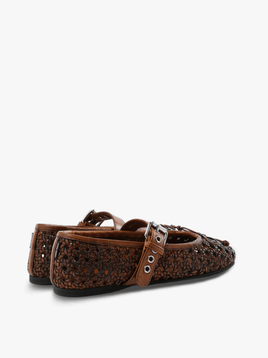 Brown shoes, side view