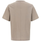 Tan t-shirts, back view