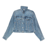 Blue jacket, front view