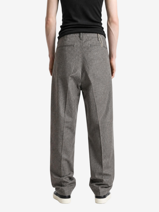 Grey pants, full body view