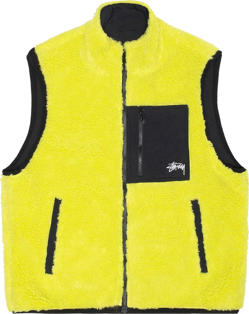 STUSSY - Men Sherpa Reversible Vest