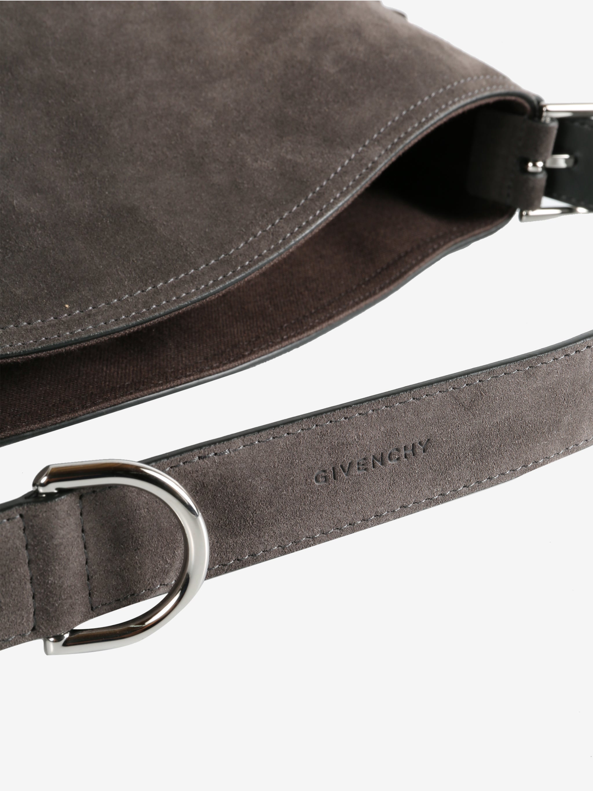 Close up of brown bag, showing texture of the cotton fabric