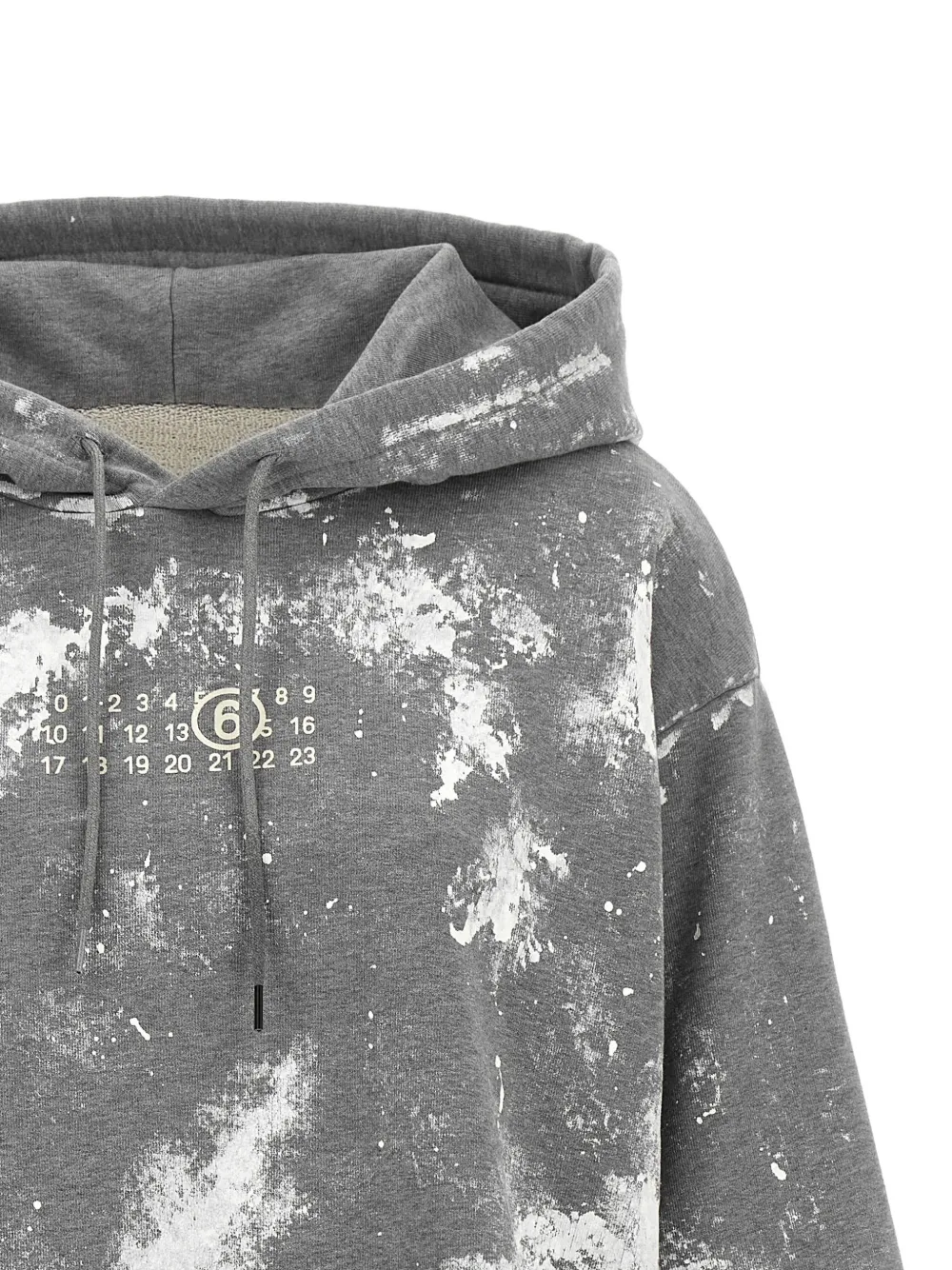 Close up of grey hoodies , showing texture of the cotton fabric