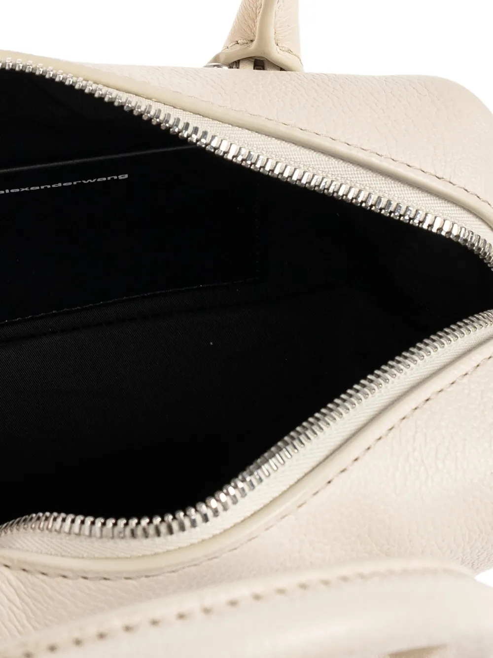 tan bag, inside view