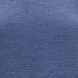 Close up of Blue top, showing texture of the 100% merino fabric