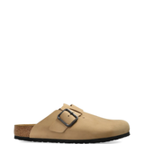 Tan sandals, front view