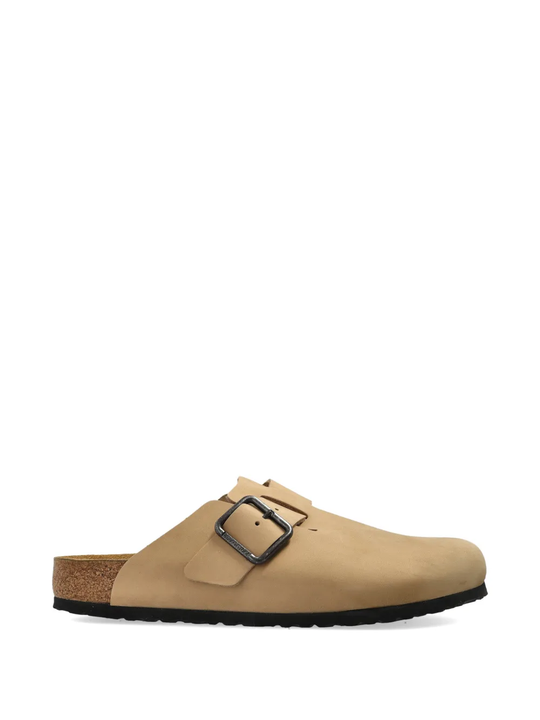 Tan sandals, front view