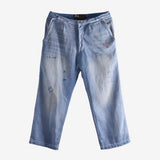 Blue pants, front view