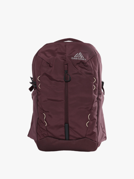 Burgundy bag, back view