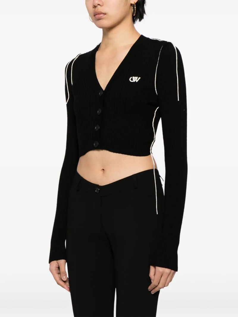 OFF-WHITE Women Outline OW Crop Cardigan