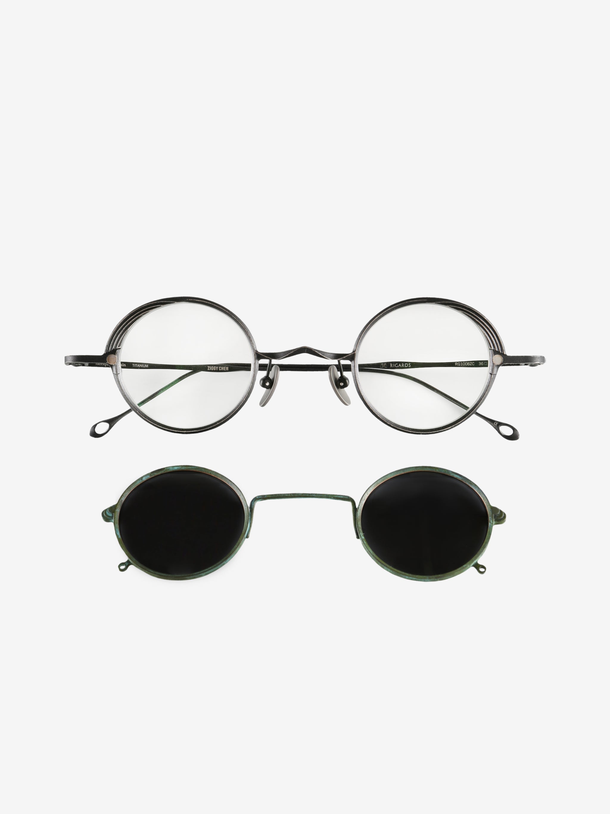 Grey sunglasses, front view