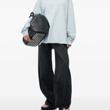 Blue t-shirt, full body view