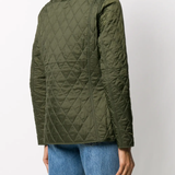 Green jackets,worn by a person, showing the jackets fit