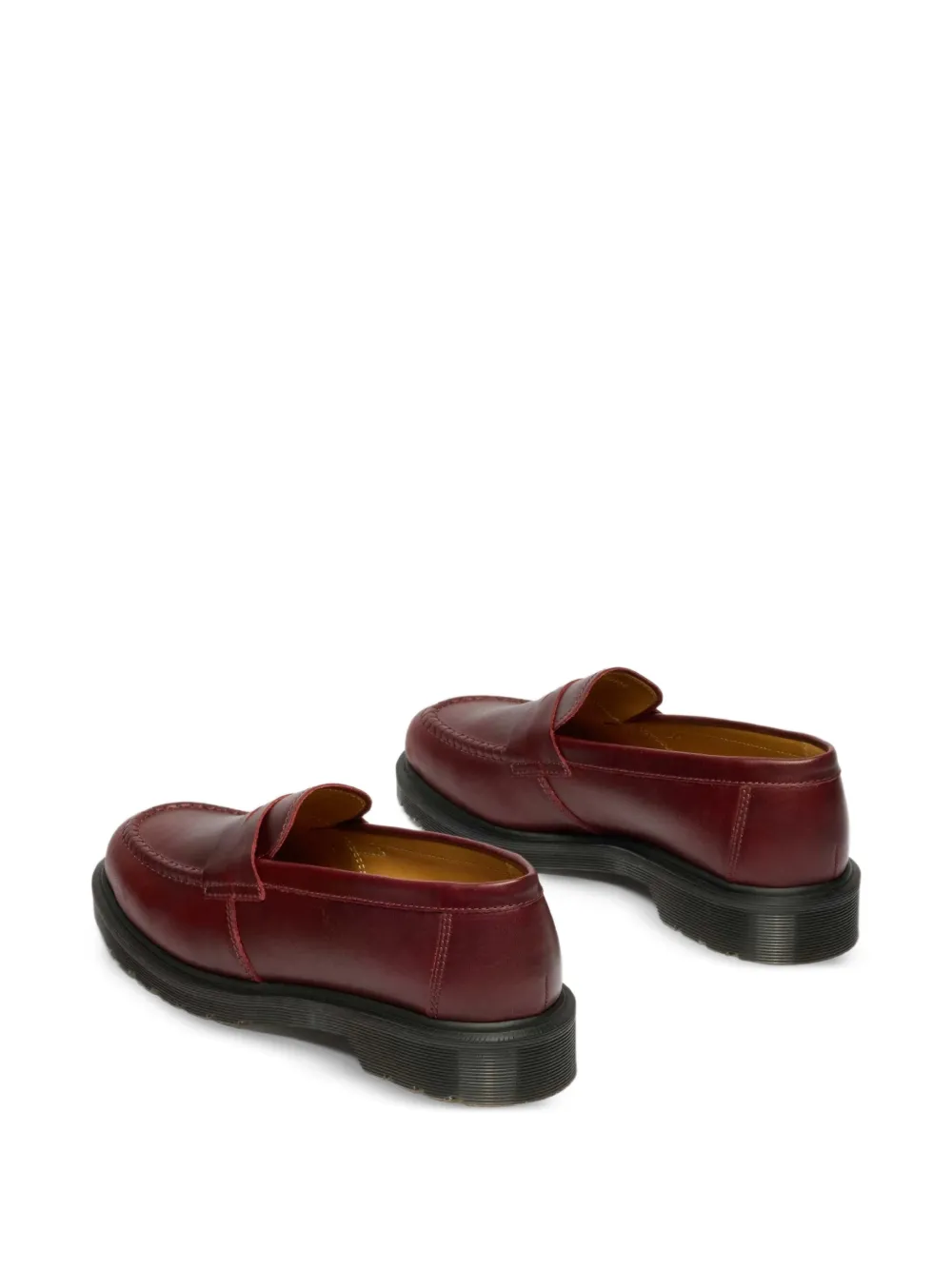 Burgundy shoes, back view