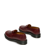 Burgundy shoes, back view