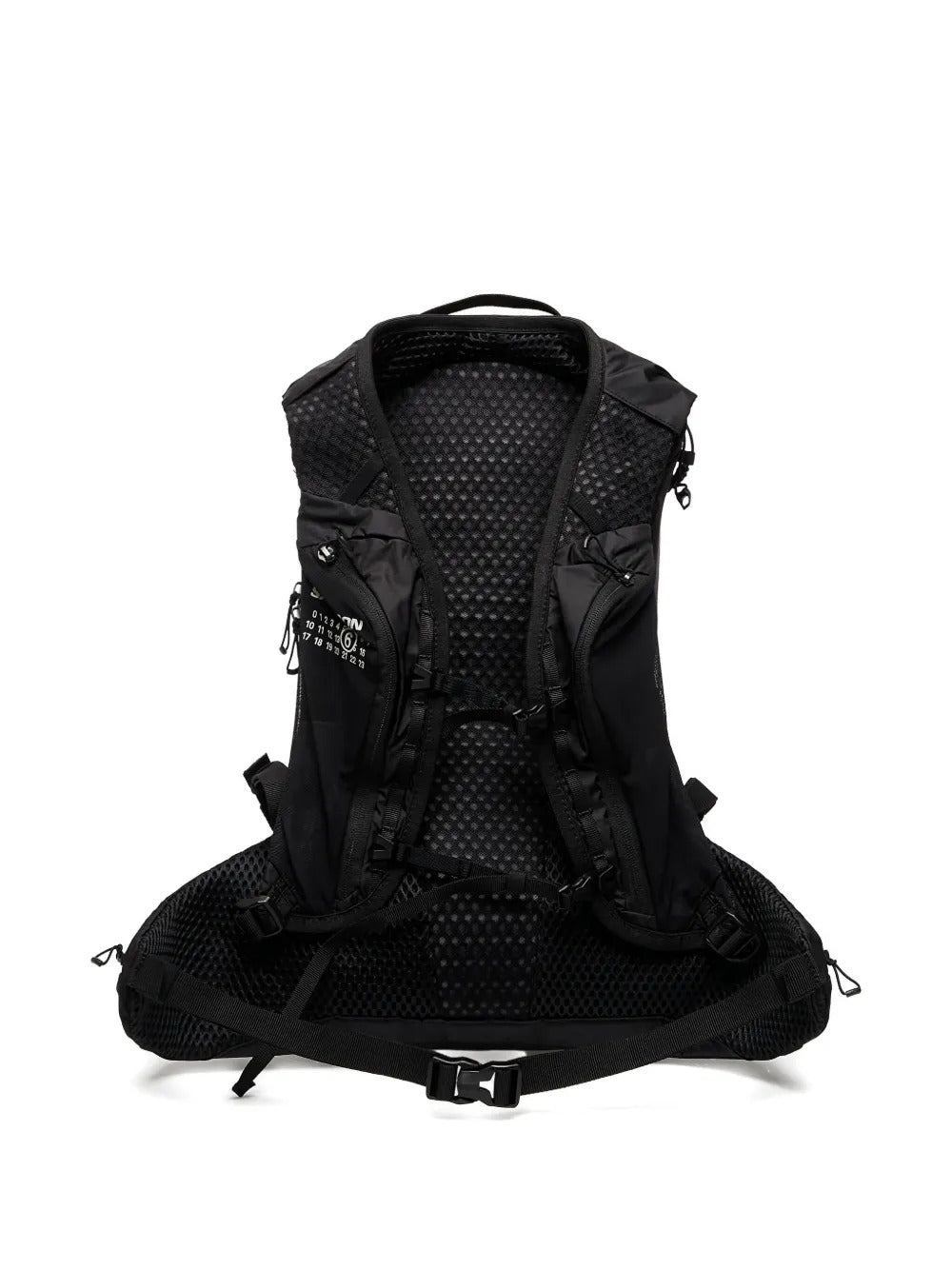 Black backpack,back view