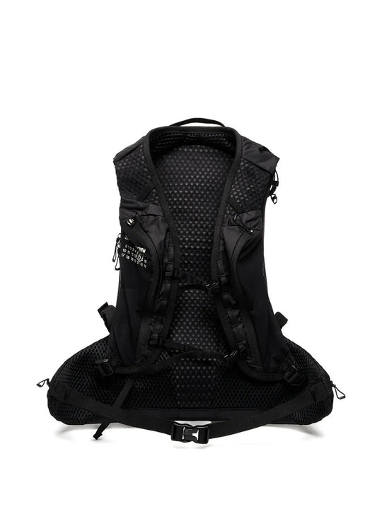 Black backpack,back view