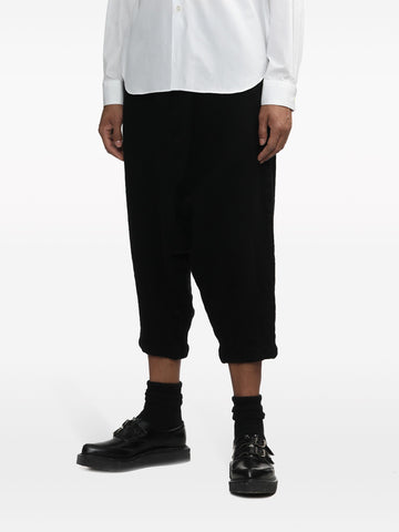 Comme Des Garçons Homme patchwork drop-crotch trousers - Black