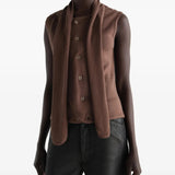 Brown top, full body view