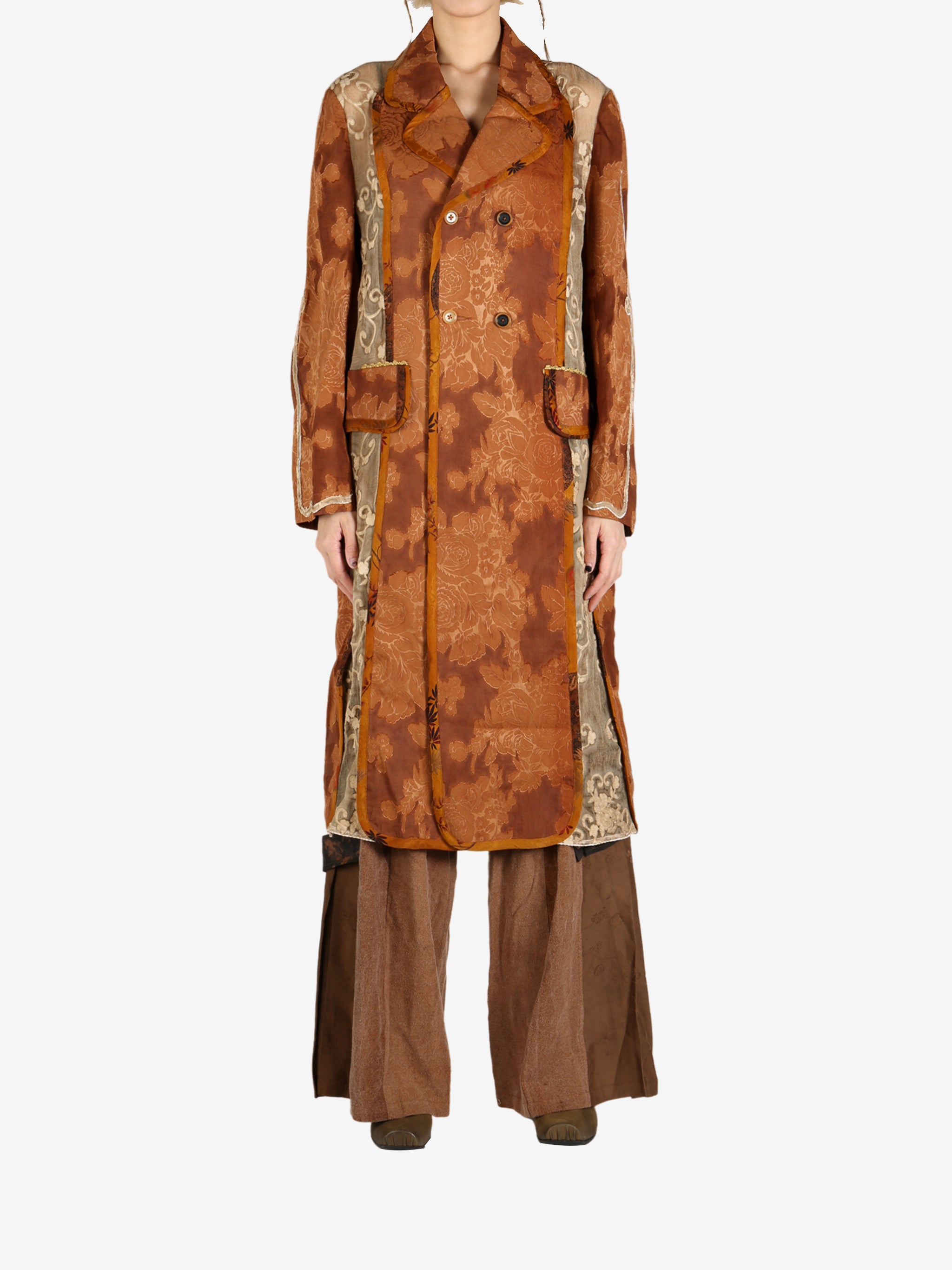 Orange coat, full body view