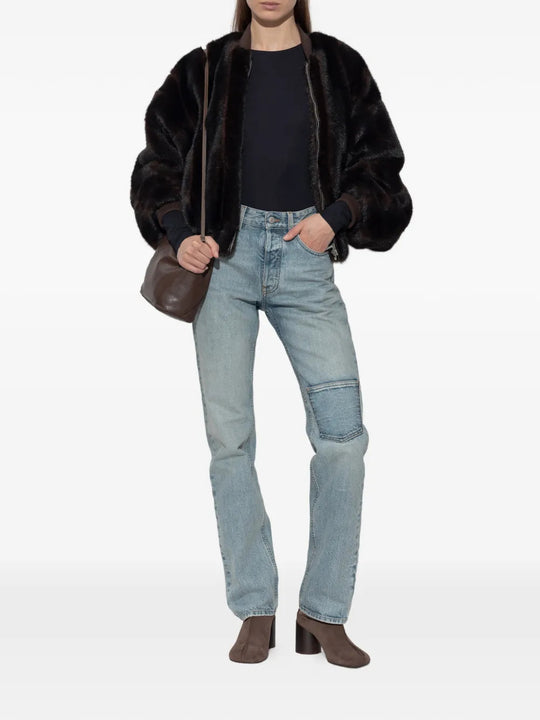 Brown jacket, full body view