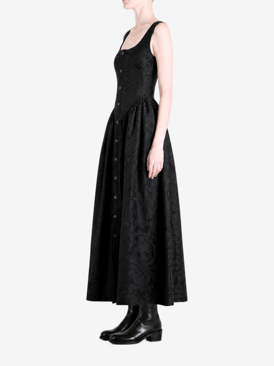 Black dress, full body view
