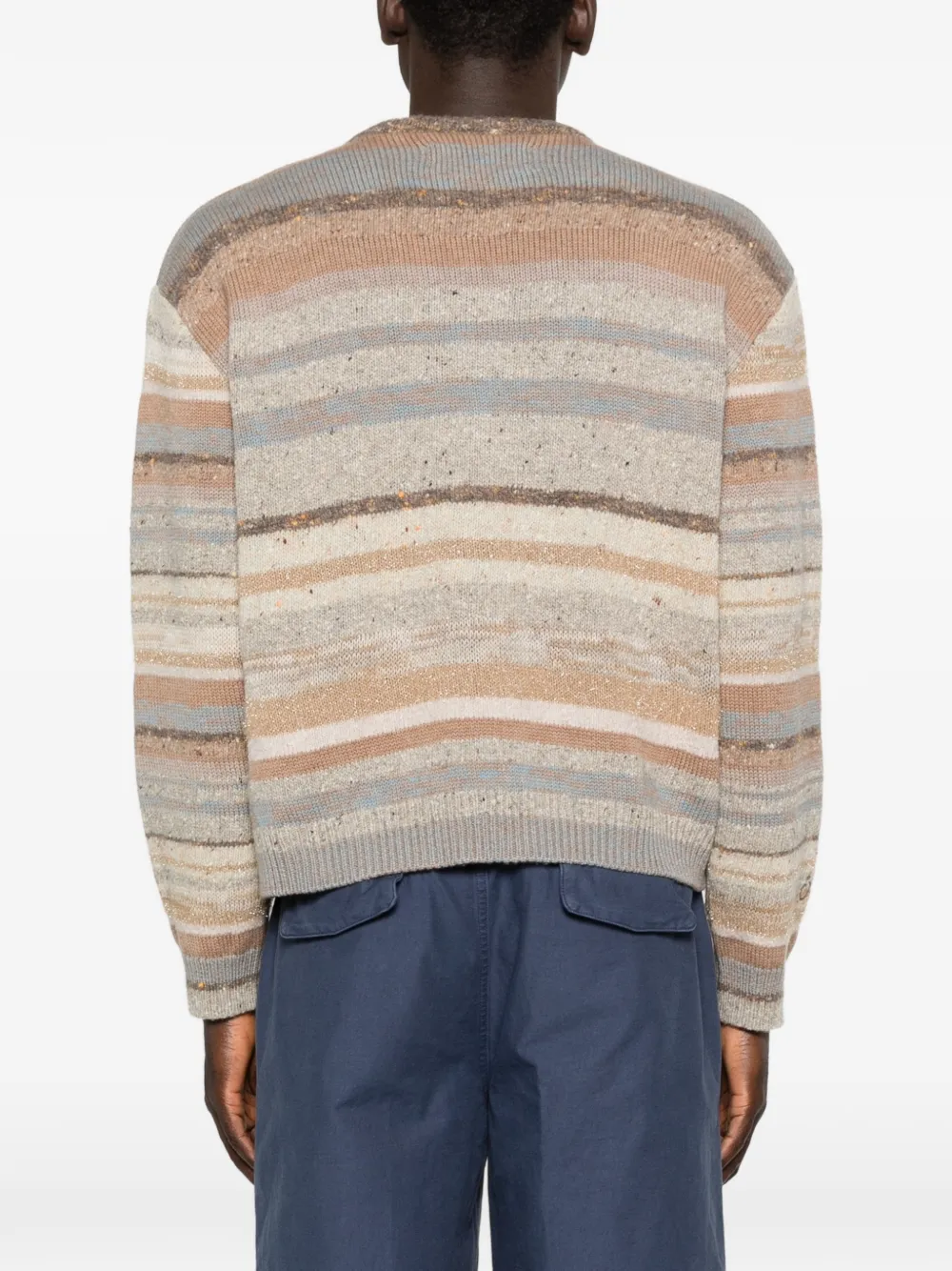 Brown sweater, back view