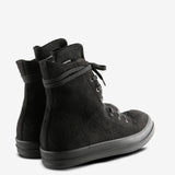 Black sneaker, back view