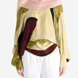 Yellow top worn by a person, showing the top fit