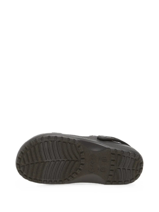 Close up of Black sandals, showing detail