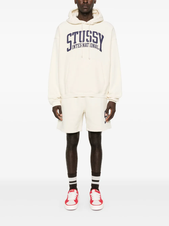 White hoodies, full body view