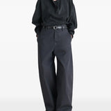 Black shirt, full body view