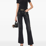 black knitwear, full body view