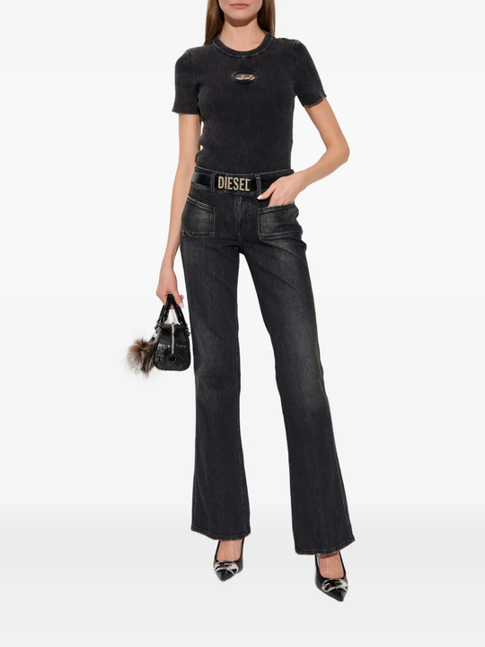 black knitwear, full body view