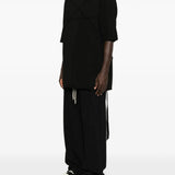Black t-shirt, full body view
