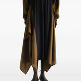 Black flats, full body view