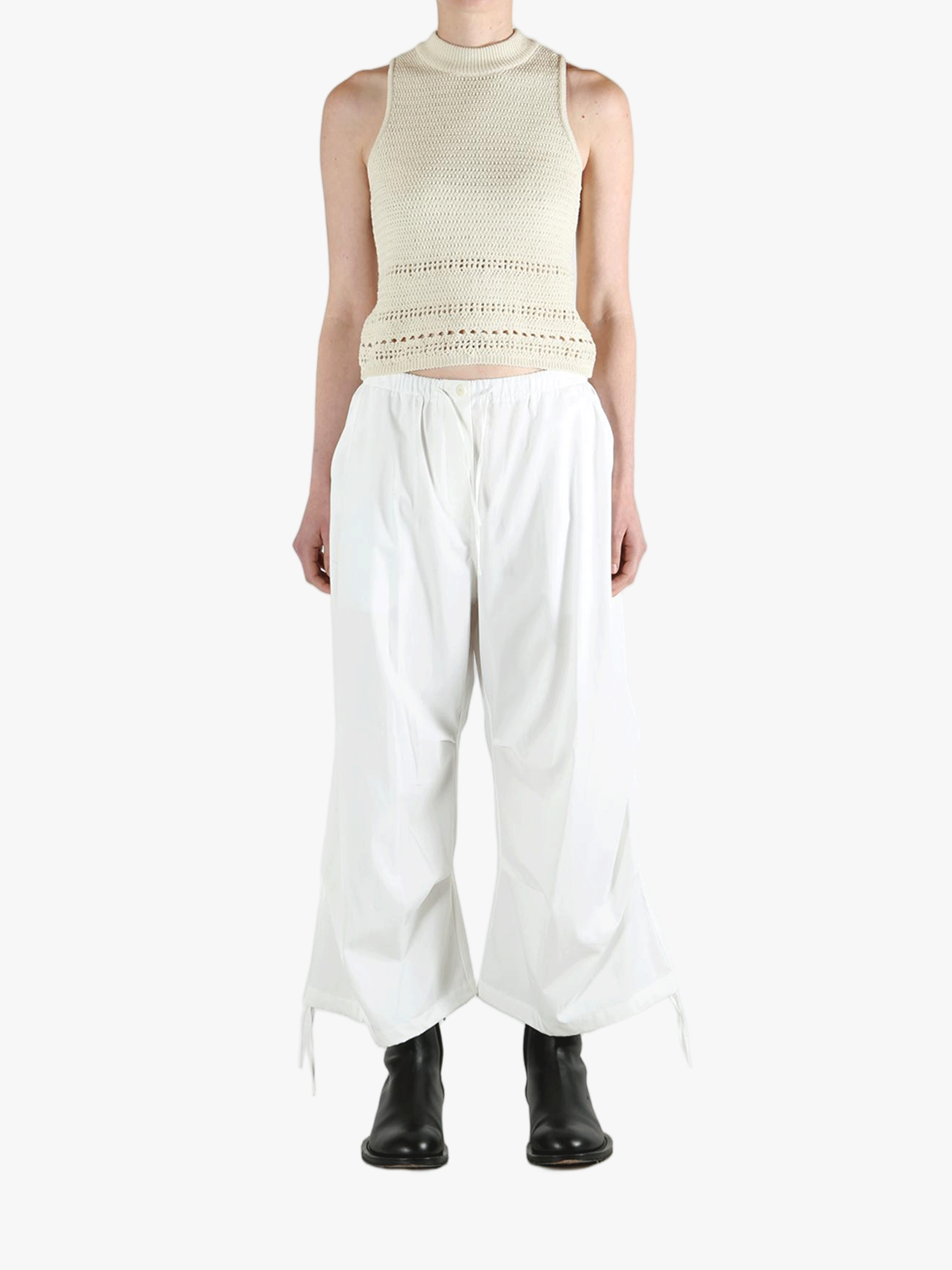 White vest, full body view