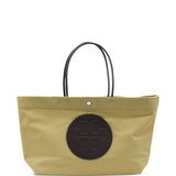 Tan bag, front view