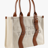 Tan bag, front view