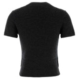 Black t-shirt, back view