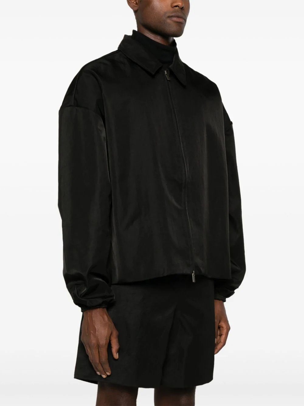 FEAR OF GOD ESSENTIALS - Men Textured Nylon Trucker Jacket