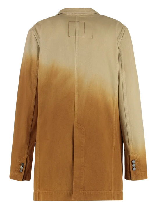 Brown jackets, back view