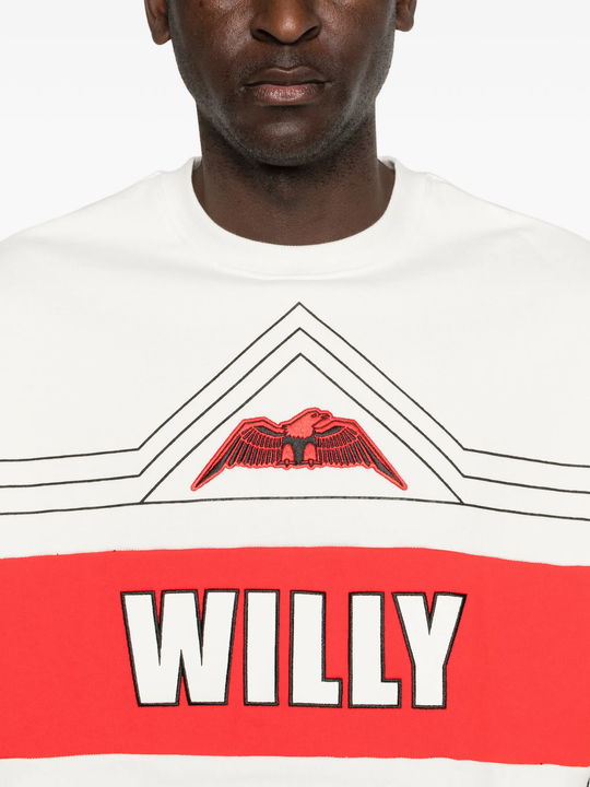 Close up of white top, showing texture of the Cotton fabric