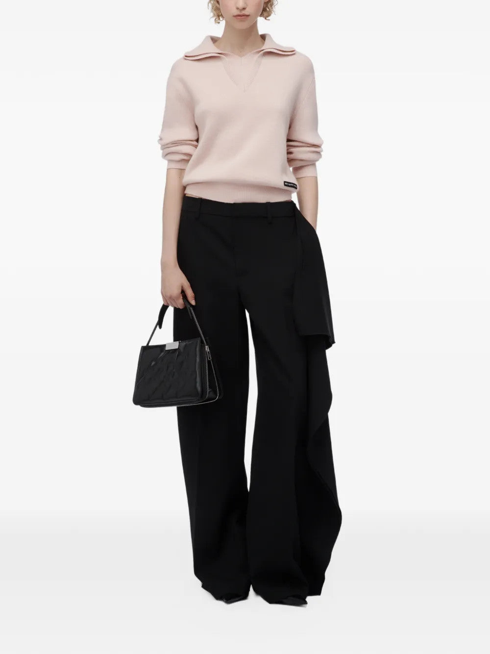 Pink knitwear, front view