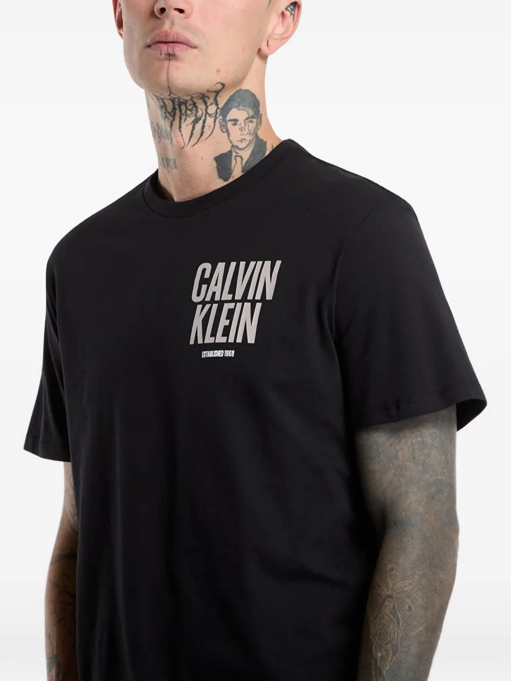 Black t-shirt, front view