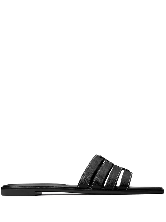Black sandals , front view