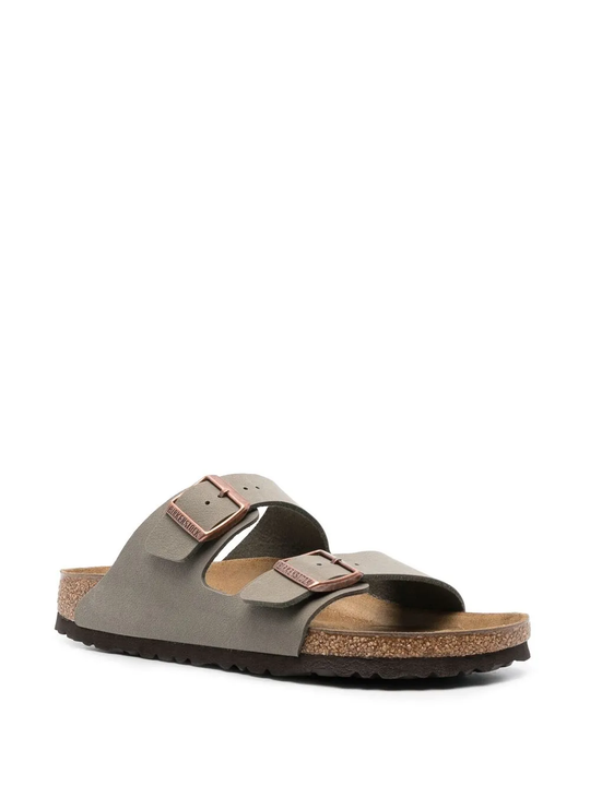 Grey sandals, side view