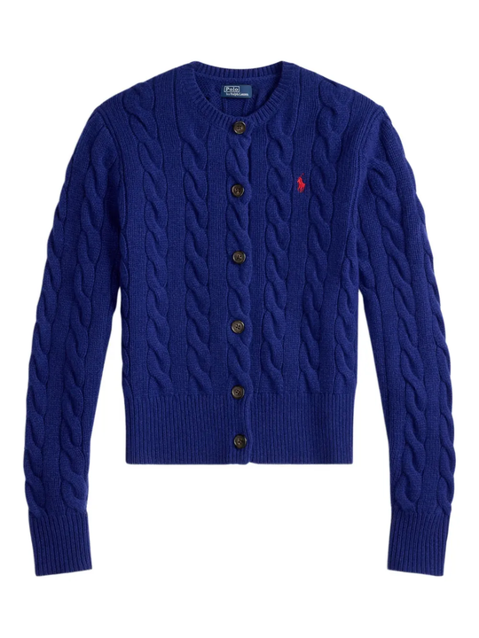 Blue sweater, front view