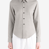 Grey shirt, full body view